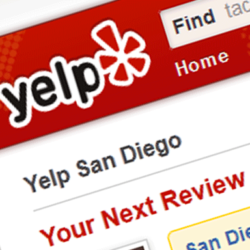 Get Yelp reviews screenshot of Yelp website displaying logo