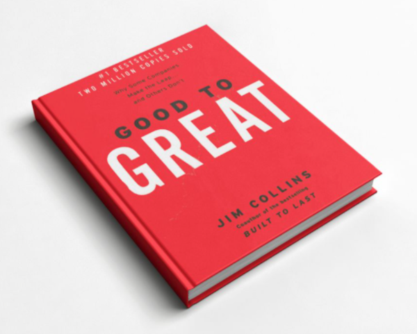 image of red book titled Good to Great by Jim Collins