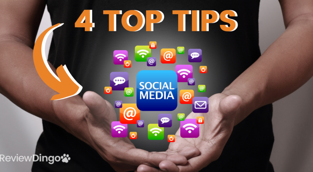 person holding group of social media icons