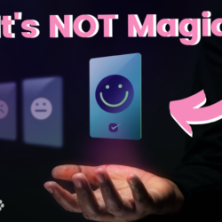 Getting positive reviews is not magic a magician performing a trick saying that getting positive reviews is not magic