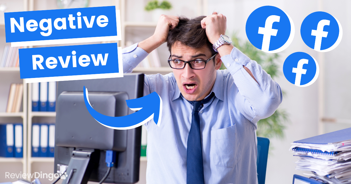 worried businessman needing to know how to remove bad review from Facebook